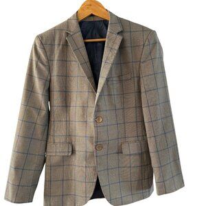 Grey and Blue Checkered Blazer | Vintage Blazer by Clasiko | Women's Small